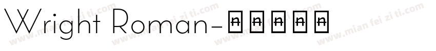 Wright Roman字体转换